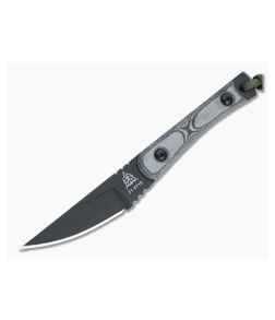 TOPS Knives Street Scalpel Black 1095 Linen Micarta EDC Fixed Blade SSS07